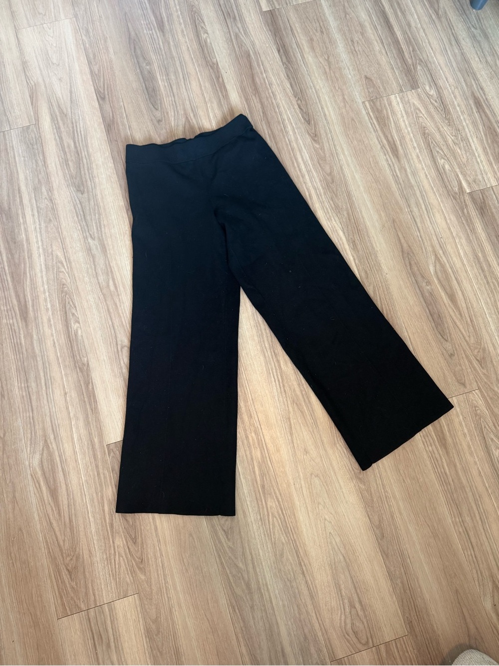 Aritzia Black Boot Cut Wide-Leg Pants